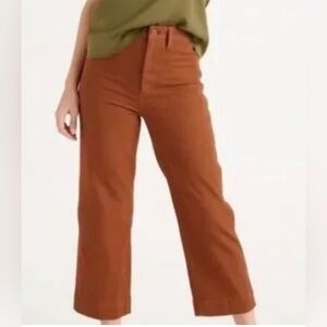 Quince Organic Cotton Wide-Leg Crop Pants NWT